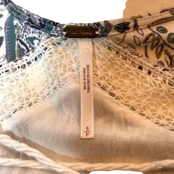 Free People “Rain or Shine” Printed Dress — Boho Floral • Size Small - Picture 6 of 6